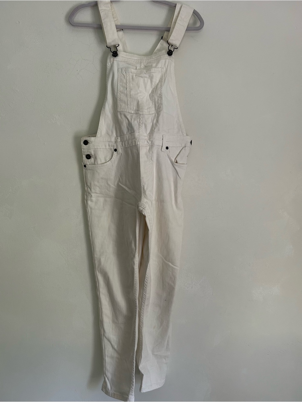 Naked & Famous Denim White Women's Denim Overalls